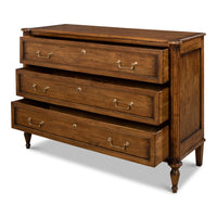 Traditional Walnut Chest of Drawers – Faux Keyhole Escutcheons - additional view