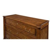 Traditional Walnut Chest of Drawers – Faux Keyhole Escutcheons - additional view