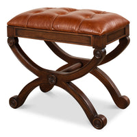 Brown Leather Stool