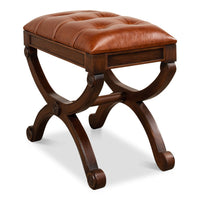 Additional view of Brown Leather Stool