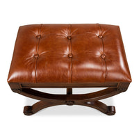 Additional view of Brown Leather Stool