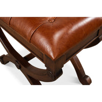 Additional view of Brown Leather Stool