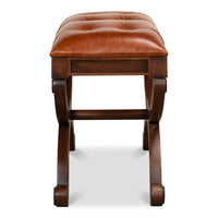Additional view of Brown Leather Stool