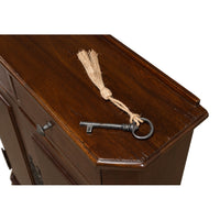 Traditional Hall Cabinet, Walnut – Paneled Doors - additional view