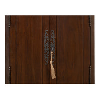 Traditional Hall Cabinet, Walnut – Paneled Doors - additional view