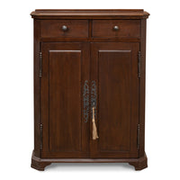 Traditional Hall Cabinet, Walnut – Paneled Doors - additional view