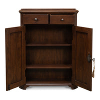 Traditional Hall Cabinet, Walnut – Paneled Doors - additional view