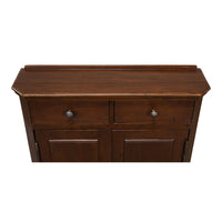 Traditional Hall Cabinet, Walnut – Paneled Doors - additional view