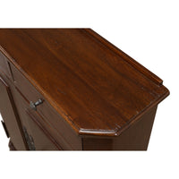 Traditional Hall Cabinet, Walnut – Paneled Doors - additional view