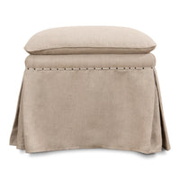 Additional view of Beige Traditional Oak Ottoman