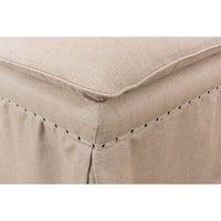 Additional view of Beige Traditional Oak Ottoman
