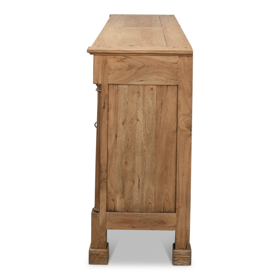 Traditional Credenza, 79" - Driftwood Four-Door - additional view
