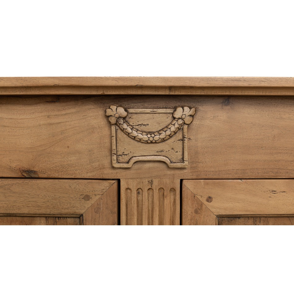 Traditional Credenza, 79" - Driftwood Four-Door - additional view