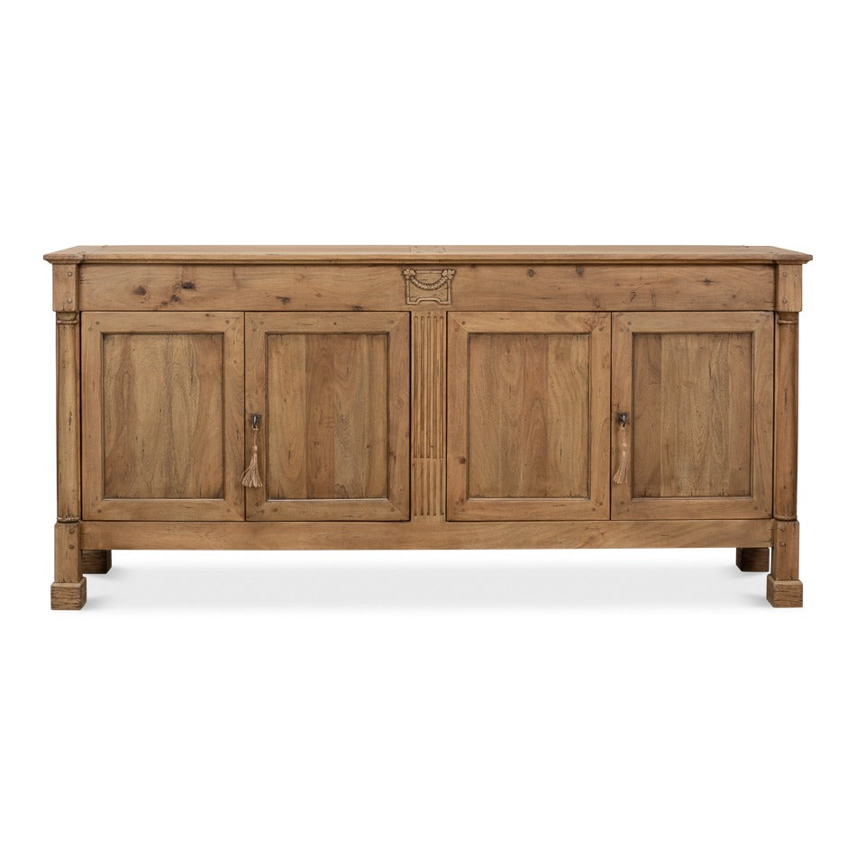 Traditional Credenza, 79" - Driftwood Four-Door - additional view