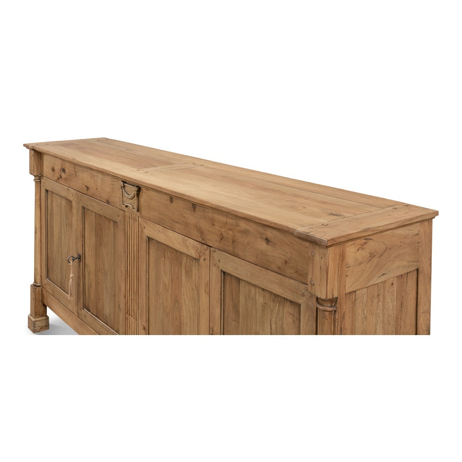 Traditional Credenza, 79" - Driftwood Four-Door - additional view