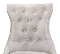 Tufted Dining Chairs in Gray Leather, Sets of 2 - view 6