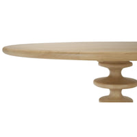 Mid Century Modern Round Dining Table - Fruitwood Finish