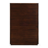 Geometric Mid Century Mahogany Open Bookcase