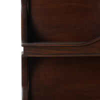 Geometric Mid Century Mahogany Open Bookcase