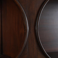 Geometric Mid Century Mahogany Open Bookcase