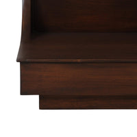 Geometric Mid Century Mahogany Open Bookcase