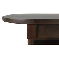 Farmhouse Kitchen Island with Open Shelving and Rounded Ends