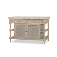 Farmhouse Kitchen Island with Butcher Block Top