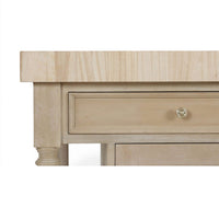 Farmhouse Kitchen Island with Butcher Block Top
