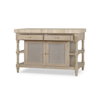 Farmhouse Kitchen Island with Butcher Block Top