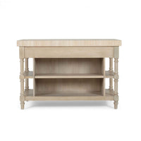 Farmhouse Kitchen Island with Butcher Block Top