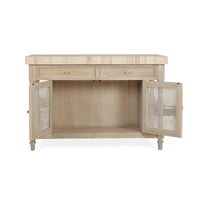 Farmhouse Kitchen Island with Butcher Block Top