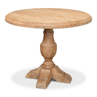 Beige Traditional Wood Dining Table