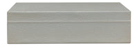Shagreen Leather Box in Storm Gray, Set of 2