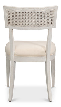 Swedish Klismos Cane Back Dining Chairs in White, Sets of 2 - view 4
