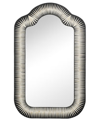 Anglo-Indian Style Bone Inlay Mirror with Arched Crown