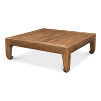 Classic Chinese Tan Reclaimed Pine Coffee Table