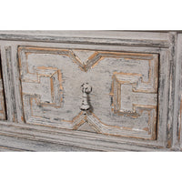 Traditional Carved Coffee Table – Antique Swedish Gray Pine - additional view