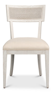 Swedish Klismos Cane Back Dining Chairs in White, Sets of 2 - view 2