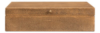 Shagreen Leather Box Set in Tawny Brown, Set of 2