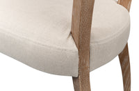 Limed Oak Dining Chairs in Beige Linen, Sets of 2 - view 10