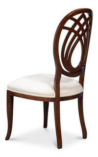 Neoclassical Dining Chairs, Ribbon Backs in Walnut, Sets of 2 - view 5