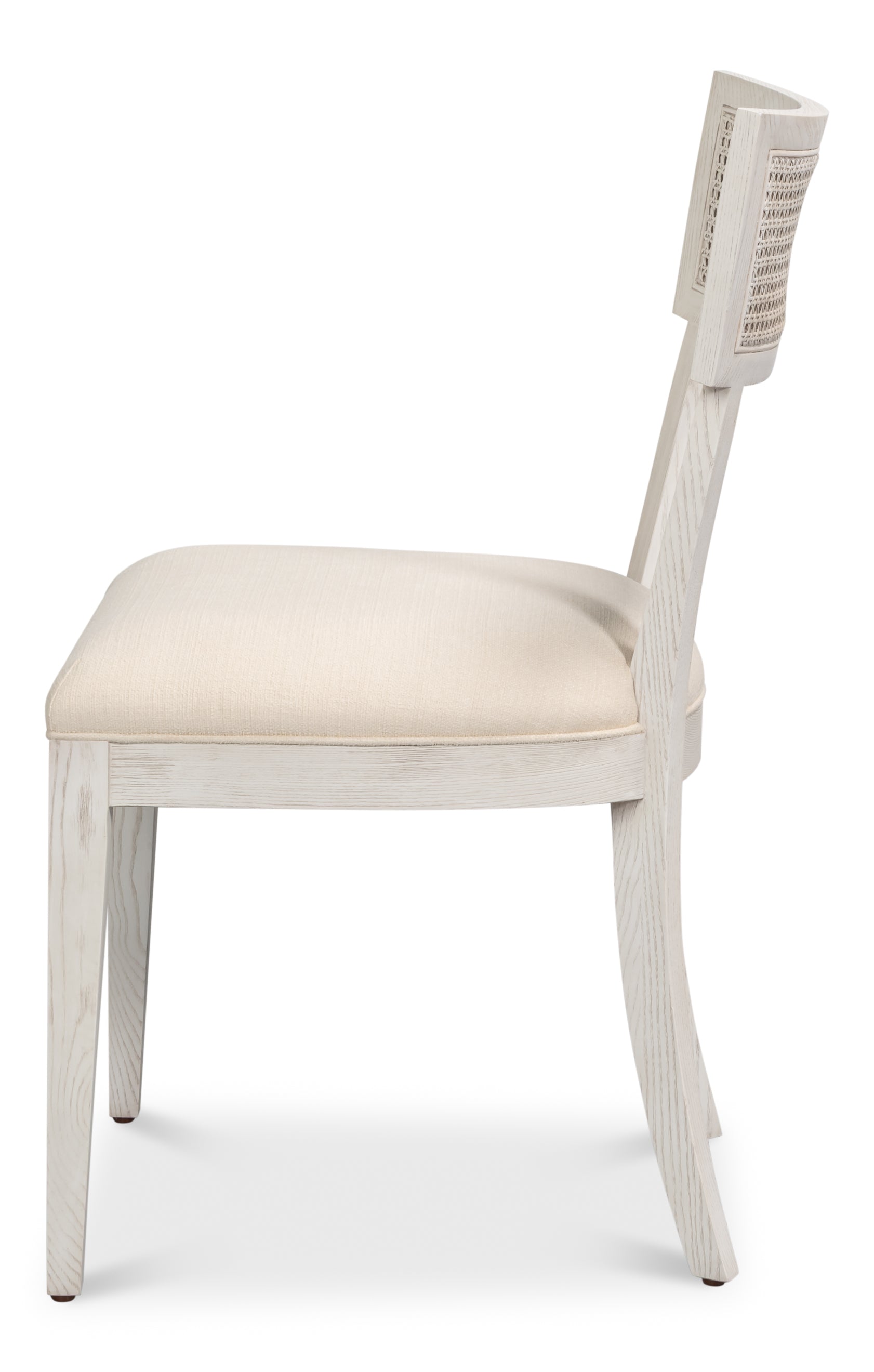 Swedish Klismos Cane Back Dining Chairs in White, Sets of 2 - view 3