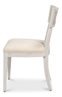 Swedish Klismos Cane Back Dining Chairs in White, Sets of 2 - view 3