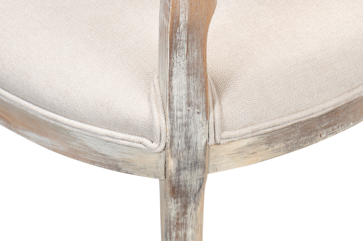 Cane Back Dining Chairs in Gray Oak with Taupe Seats, Sets of 2 - view 8