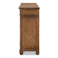 French Provincial Pine Sideboard with Diamond Panel Doors - Warm Brown - additional view