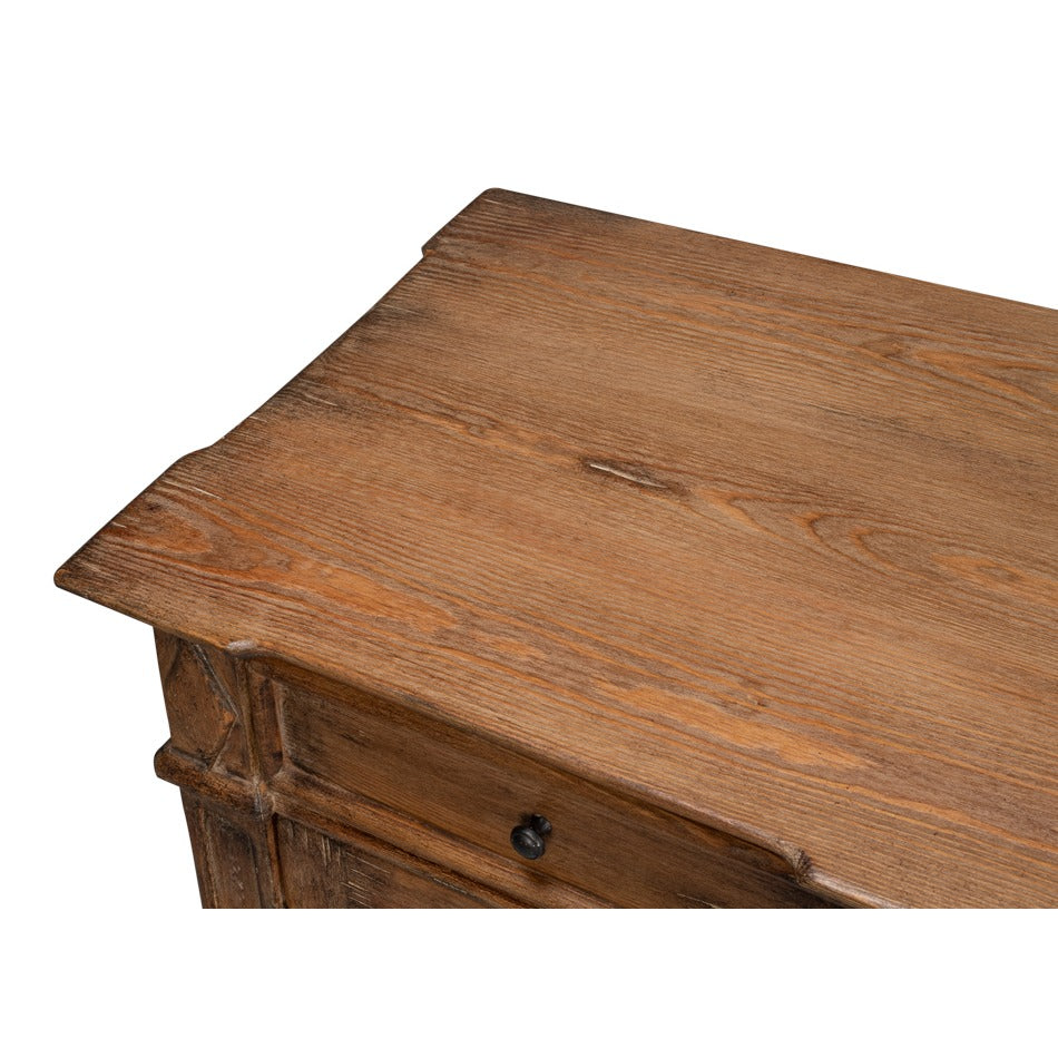 French Provincial Pine Sideboard with Diamond Panel Doors - Warm Brown - additional view