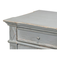 French Provincial Sideboard with a Distressed Blue-Grey Finish - additional view