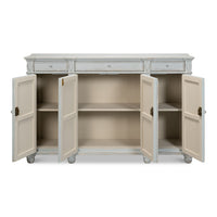 French Provincial Sideboard with a Distressed Blue-Grey Finish - additional view