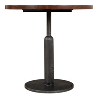 Walnut and Iron Pedestal Bistro Table - additional view