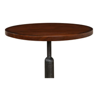 Walnut and Iron Pedestal Bistro Table - additional view